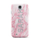Personalised Clear Name Cutout Pink Marble Custom Samsung Galaxy S4 Case