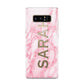 Personalised Clear Name Cutout Pink Marble Custom Samsung Galaxy S8 Case