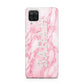 Personalised Clear Name Cutout Pink Marble Custom Samsung M12 Case