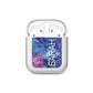 Personalised Clear Name Cutout Space Nebula Custom AirPods Case