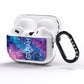 Personalised Clear Name Cutout Space Nebula Custom AirPods Pro Clear Case Side Image