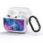 Personalised Clear Name Cutout Space Nebula Custom AirPods Pro Glitter Case Side Image