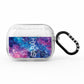 Personalised Clear Name Cutout Space Nebula Custom AirPods Pro Glitter Case
