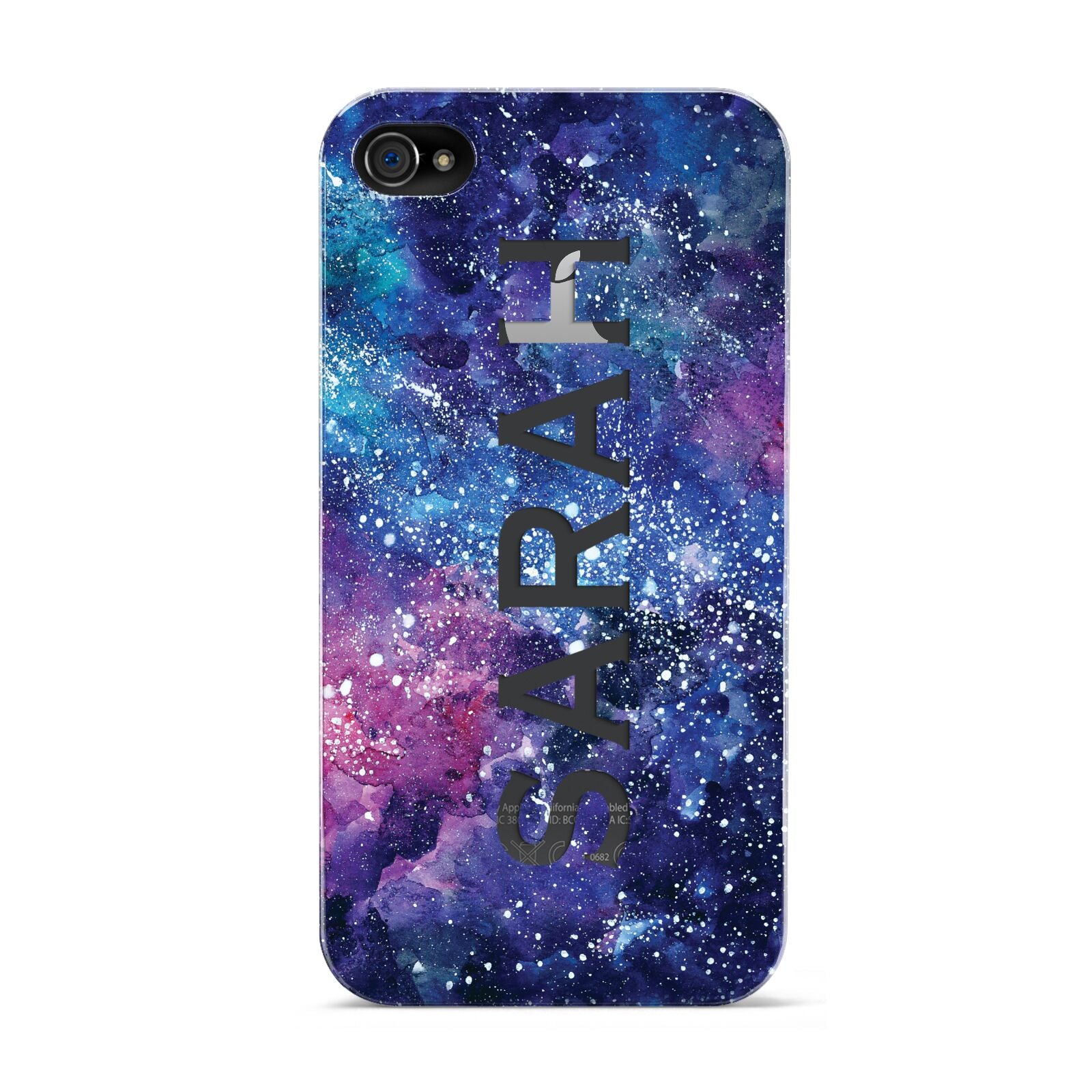 Personalised Clear Name Cutout Space Nebula Custom Apple iPhone 4s Case