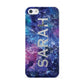 Personalised Clear Name Cutout Space Nebula Custom Apple iPhone 5 Case