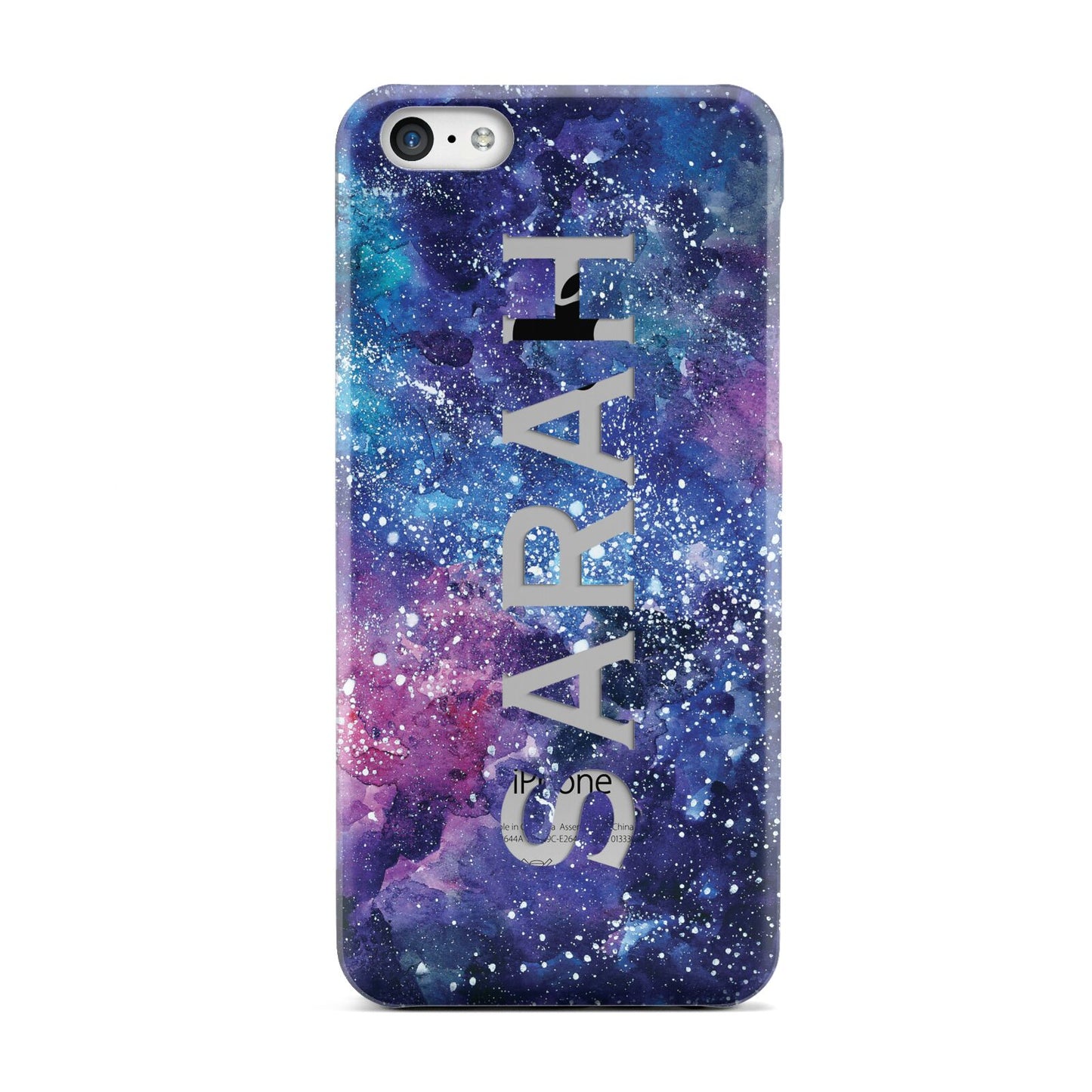 Personalised Clear Name Cutout Space Nebula Custom Apple iPhone 5c Case
