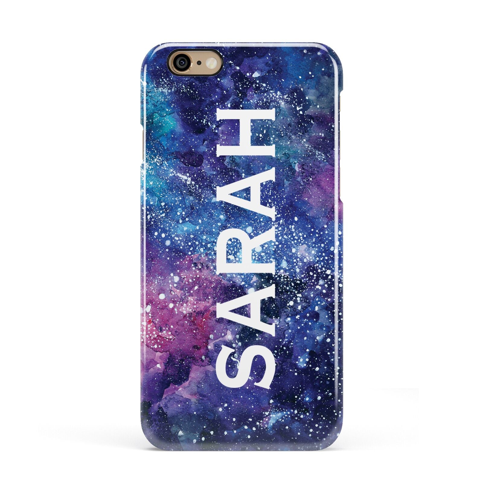 Personalised Clear Name Cutout Space Nebula Custom Apple iPhone 6 3D Snap Case