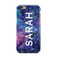 Personalised Clear Name Cutout Space Nebula Custom Apple iPhone 6 3D Tough Case
