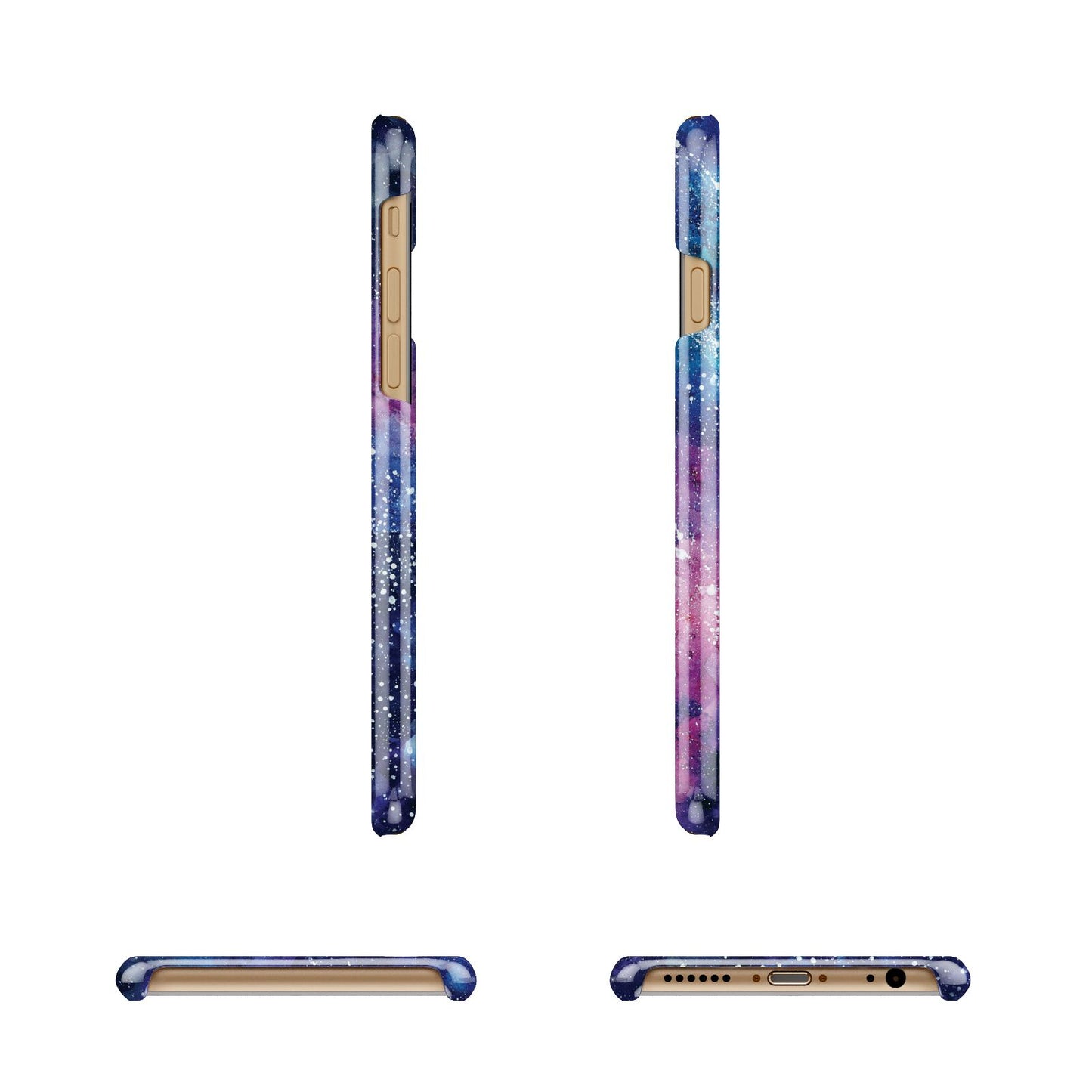 Personalised Clear Name Cutout Space Nebula Custom Apple iPhone 6 3D Wrap Snap Case Angled Images