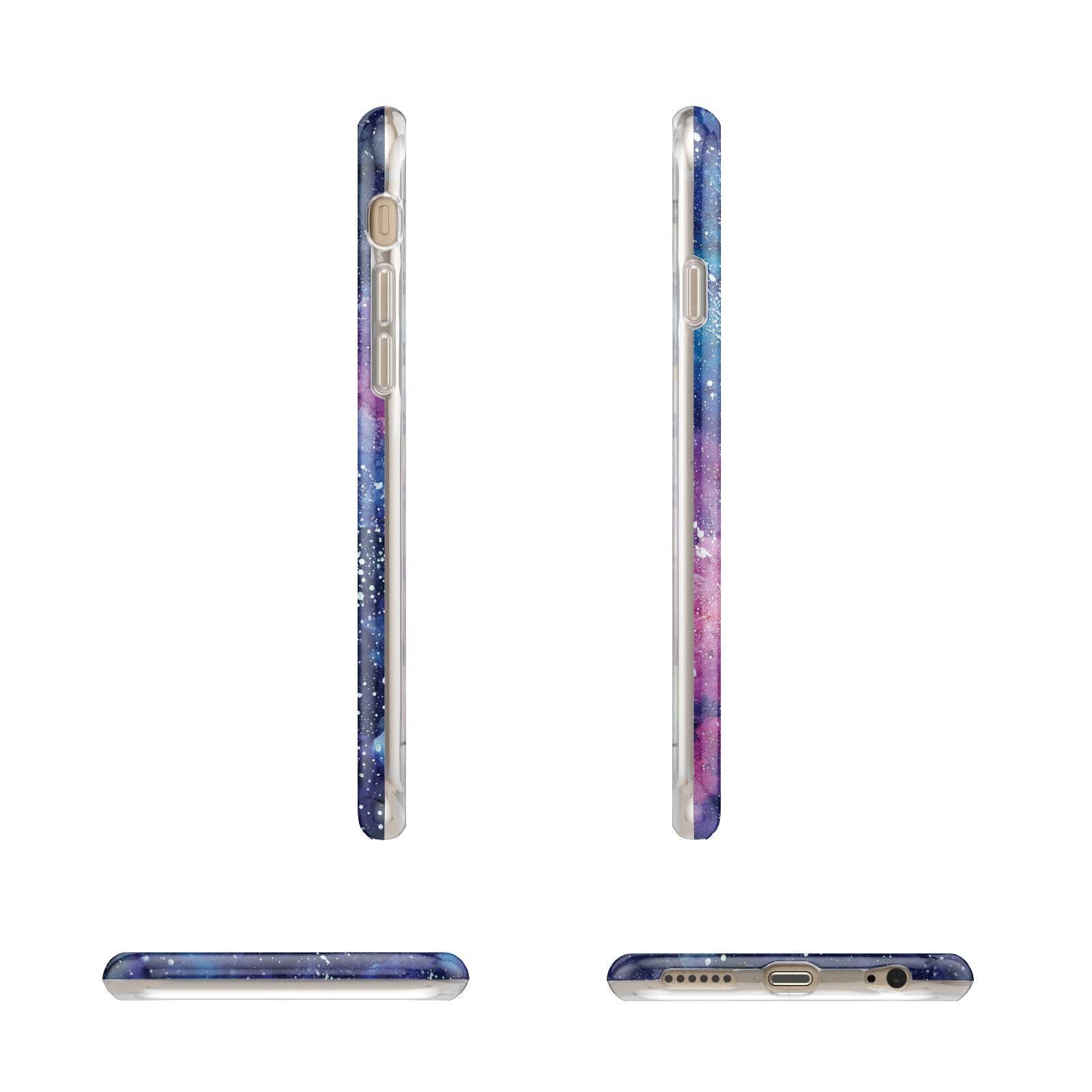 Personalised Clear Name Cutout Space Nebula Custom Apple iPhone 6 3D Wrap Tough Case Alternative Image Angles