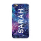 Personalised Clear Name Cutout Space Nebula Custom Apple iPhone 6 Plus 3D Tough Case