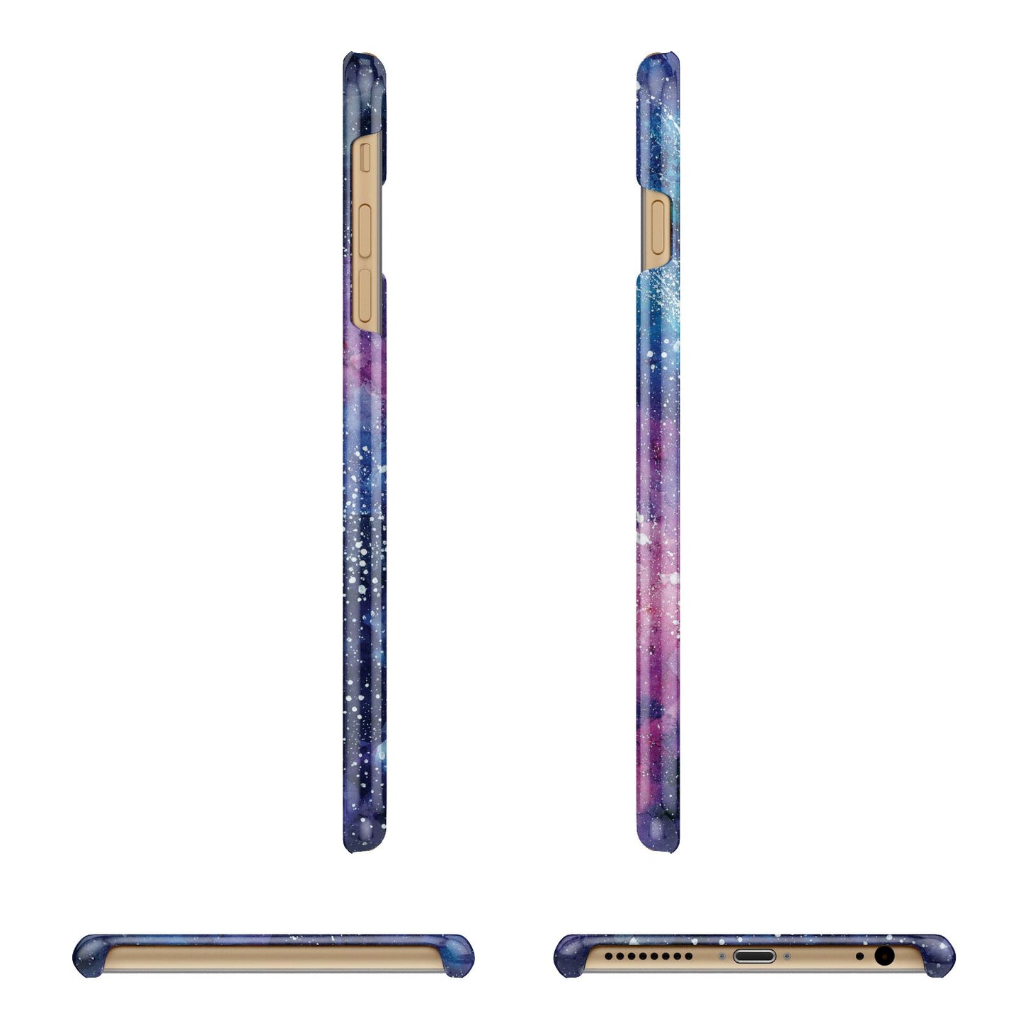 Personalised Clear Name Cutout Space Nebula Custom Apple iPhone 6 Plus 3D Wrap Snap Case Angled Images