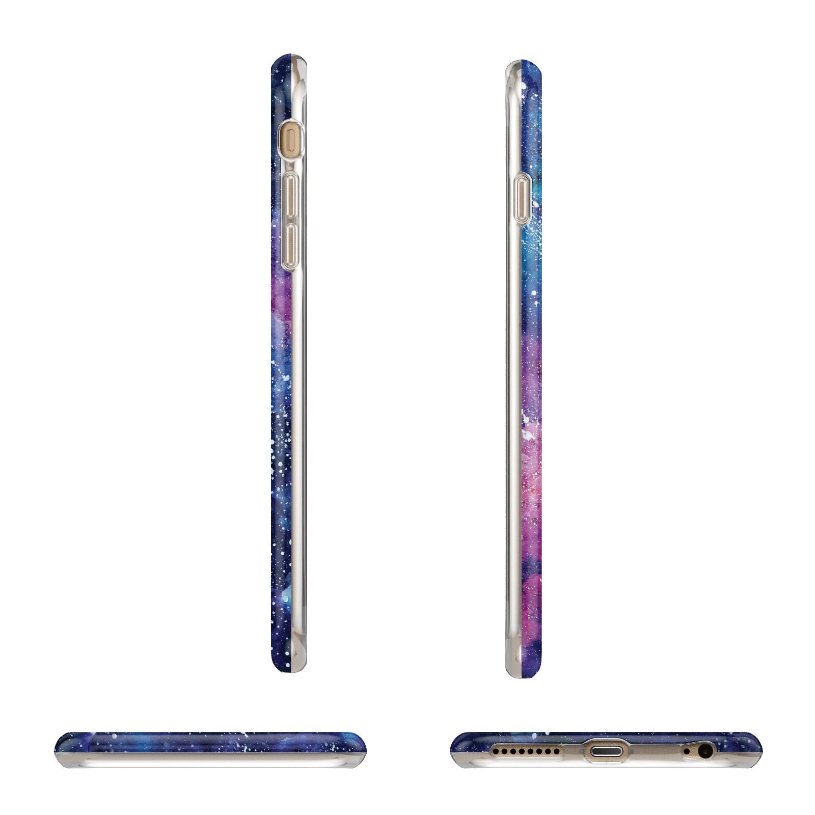 Personalised Clear Name Cutout Space Nebula Custom Apple iPhone 6 Plus 3D Wrap Tough Case Alternative Image Angles