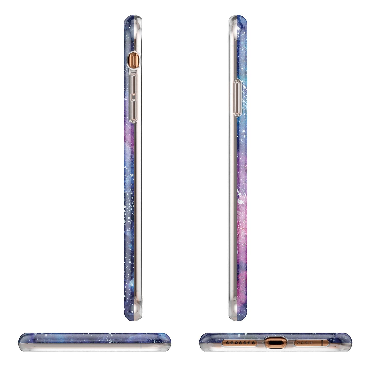 Personalised Clear Name Cutout Space Nebula Custom Apple iPhone XS Max 3D Wrap Tough Case Alternative Image Angles