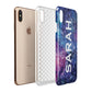 Personalised Clear Name Cutout Space Nebula Custom Apple iPhone Xs Max 3D Tough Case Expanded View