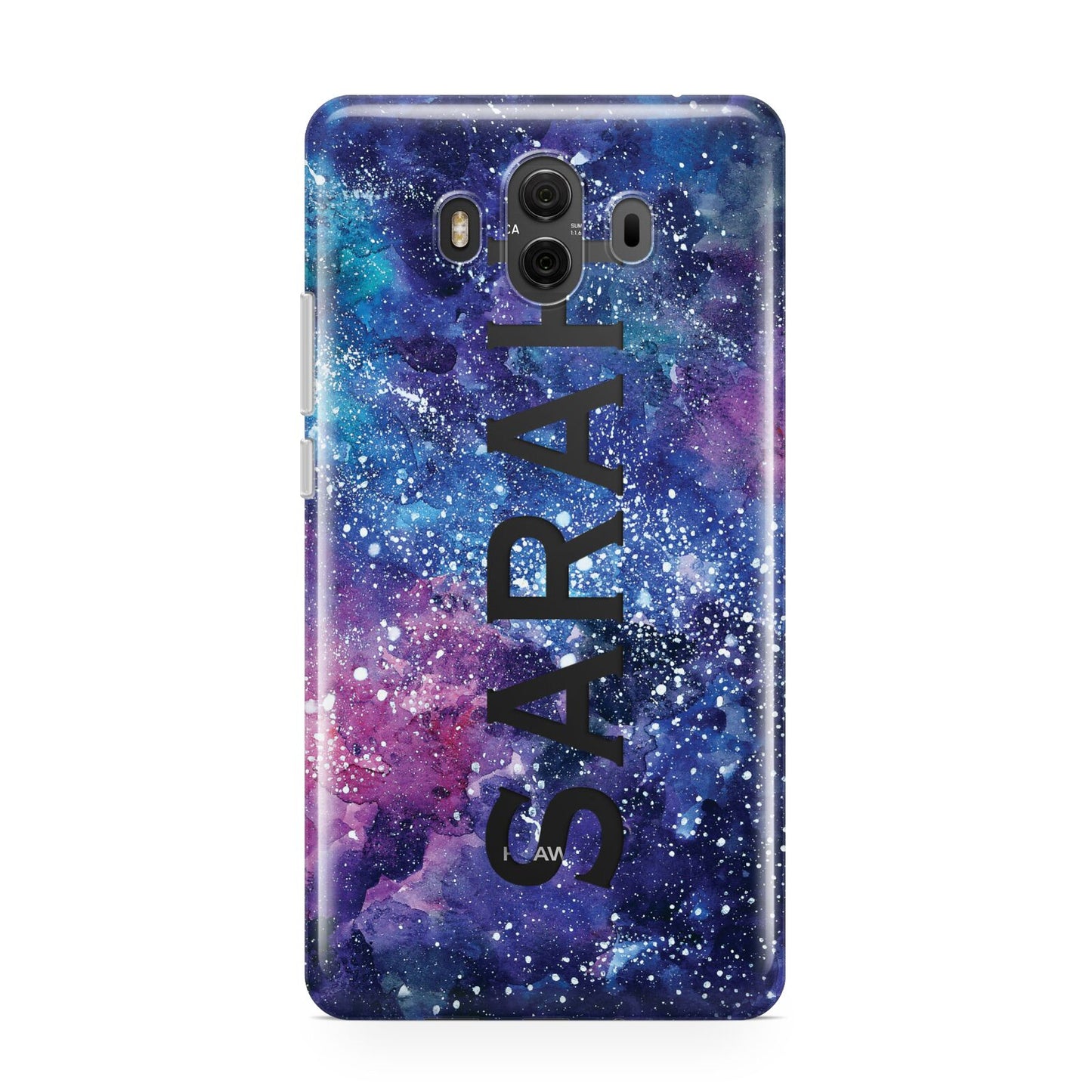 Personalised Clear Name Cutout Space Nebula Custom Huawei Mate 10 Protective Phone Case