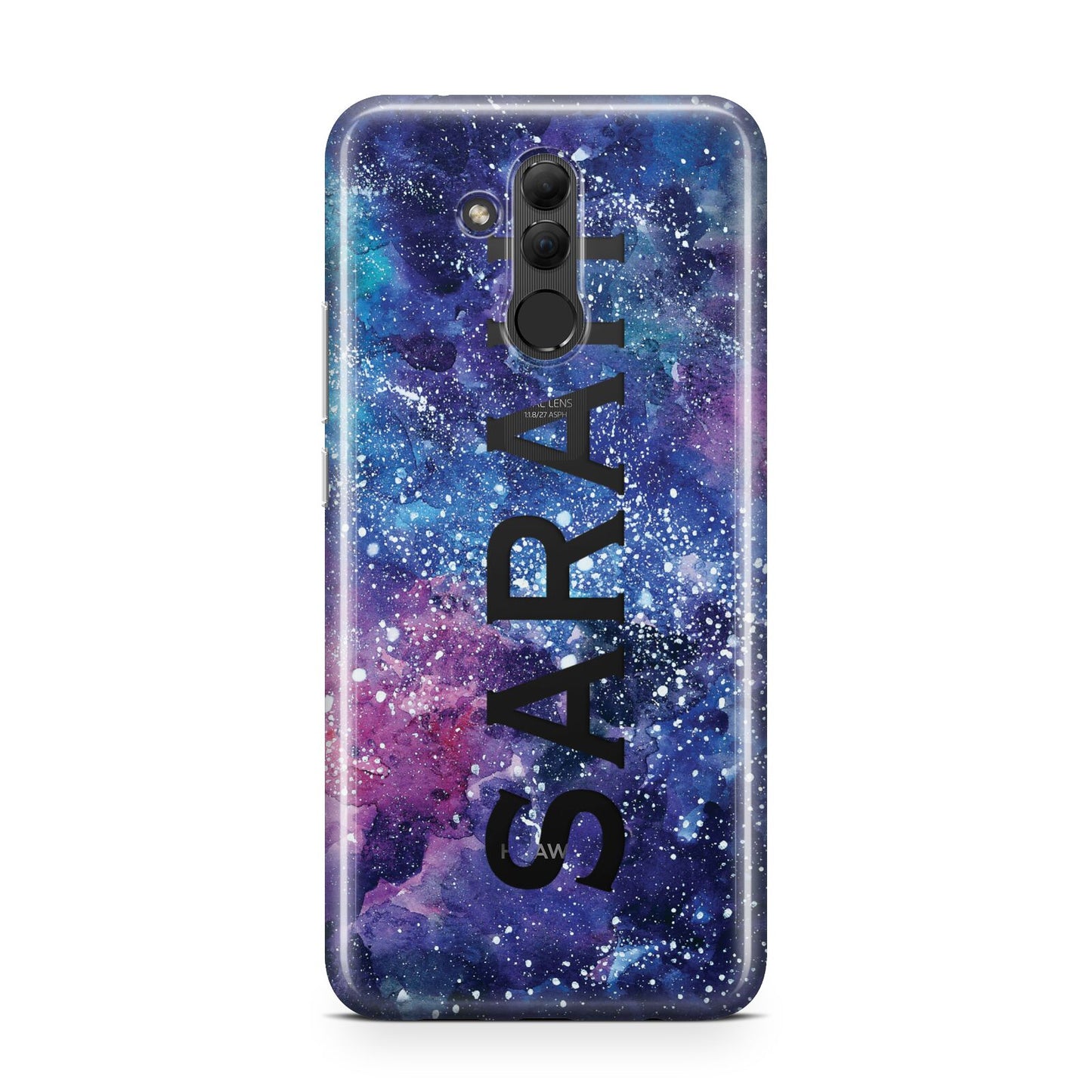 Personalised Clear Name Cutout Space Nebula Custom Huawei Mate 20 Lite
