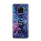 Personalised Clear Name Cutout Space Nebula Custom Huawei Mate 20 Pro Phone Case