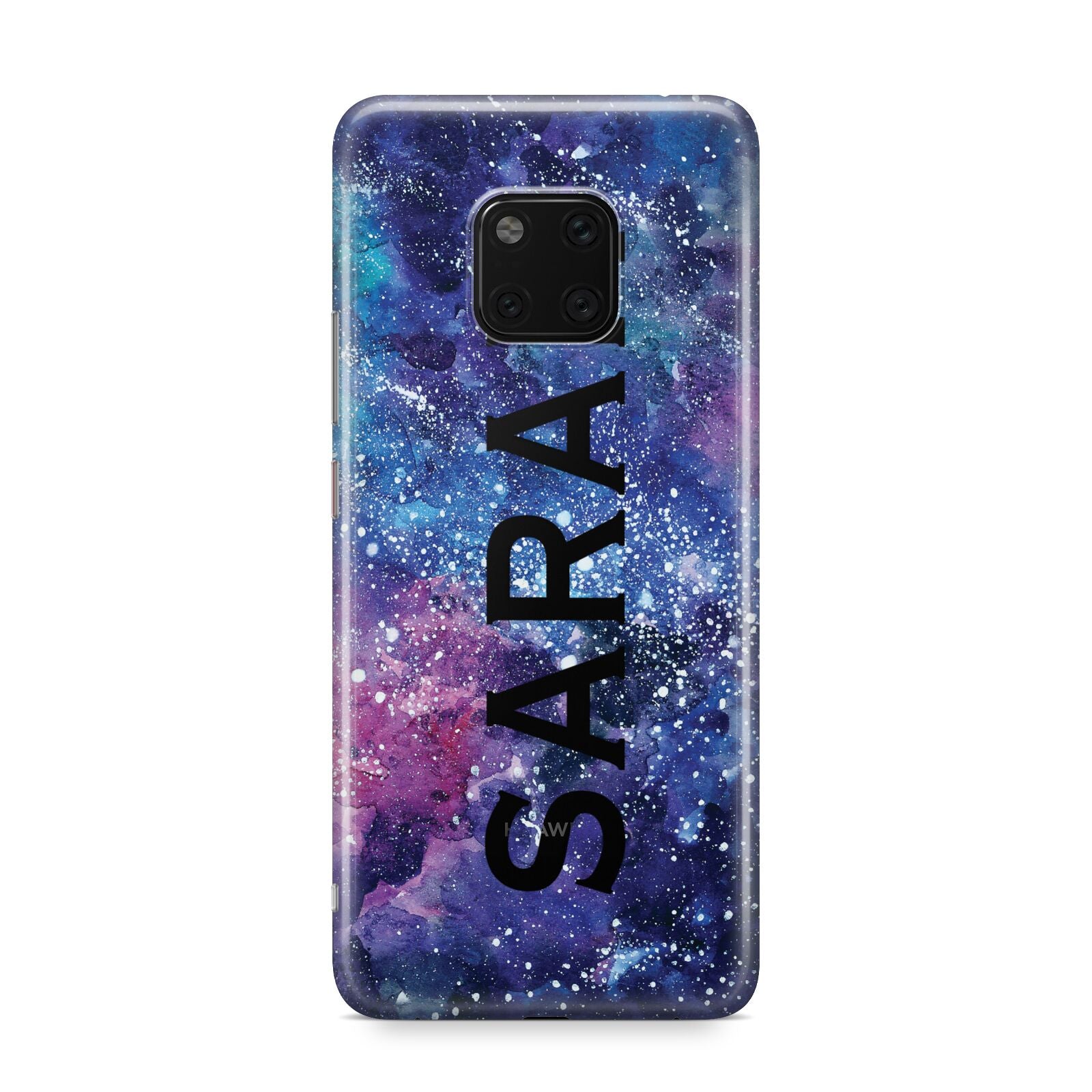 Personalised Clear Name Cutout Space Nebula Custom Huawei Mate 20 Pro Phone Case