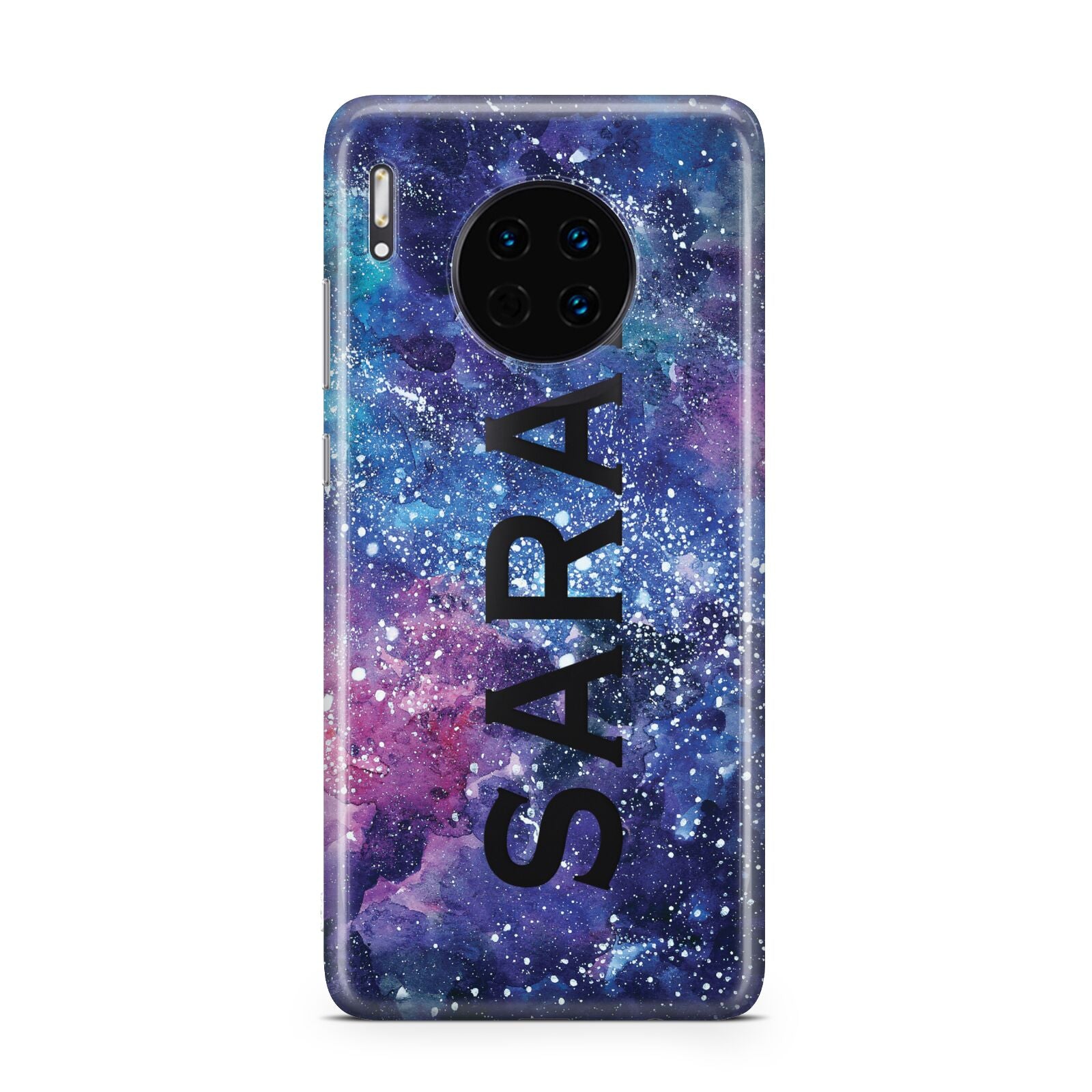 Personalised Clear Name Cutout Space Nebula Custom Huawei Mate 30