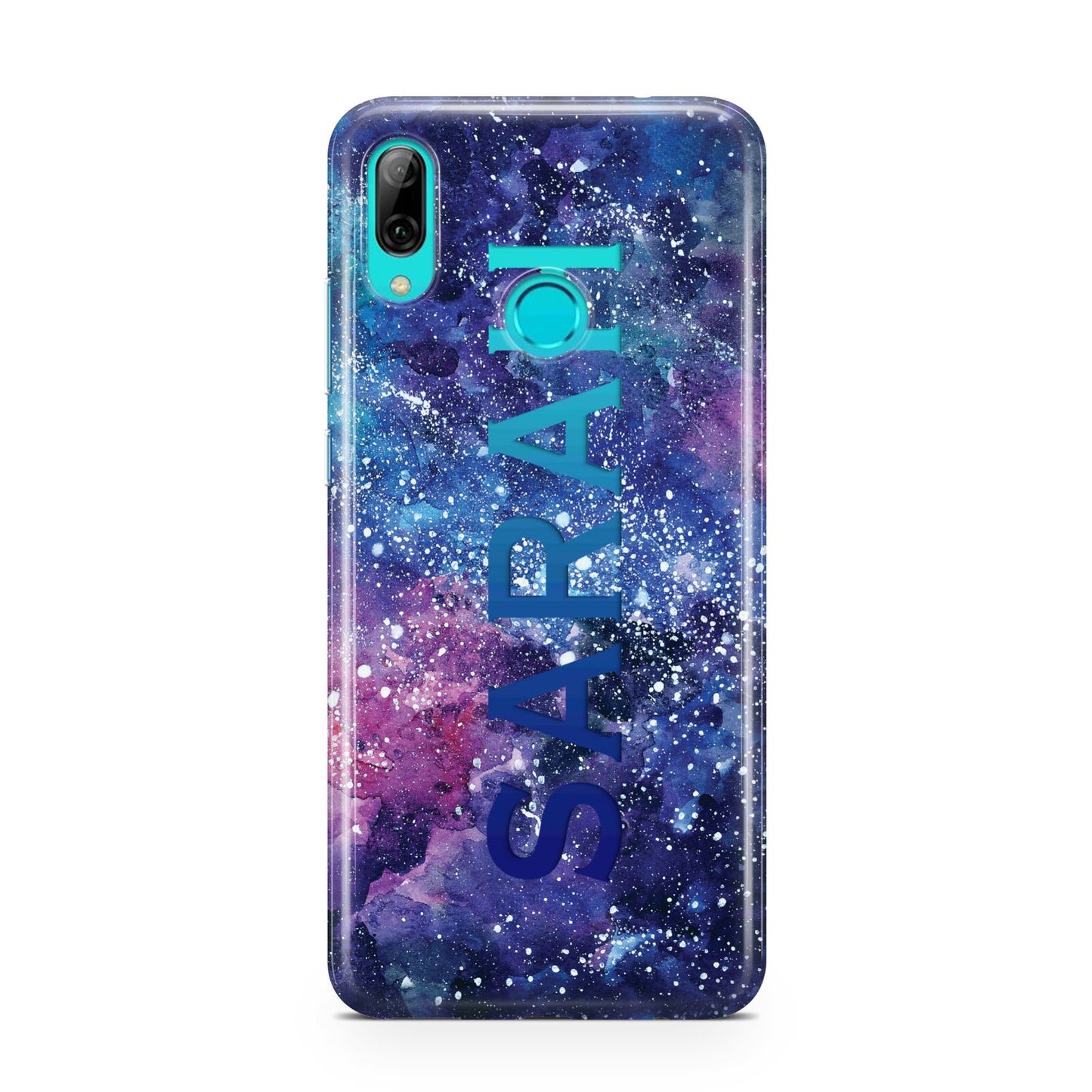 Personalised Clear Name Cutout Space Nebula Custom Huawei P Smart 2019 Case