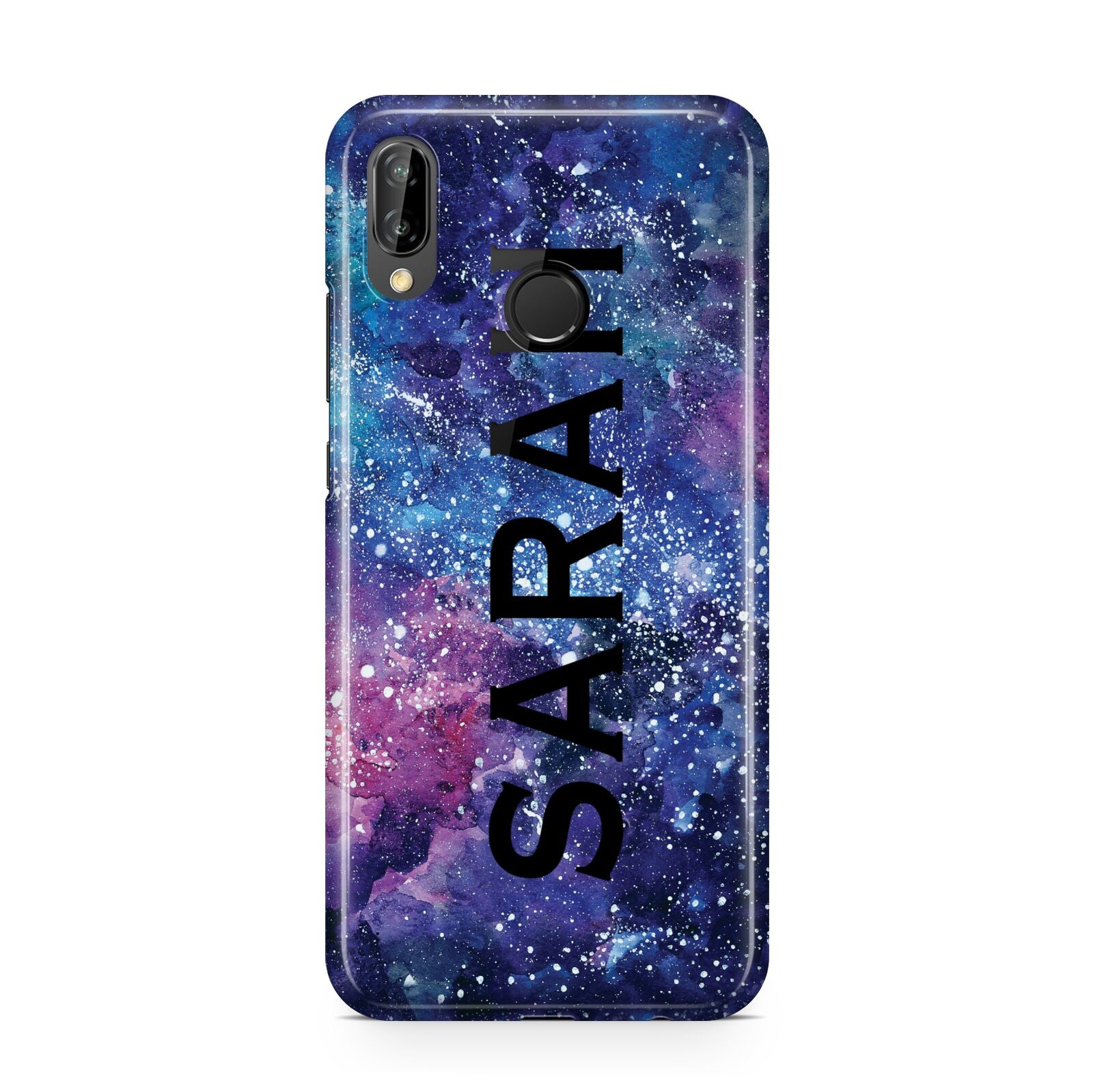 Personalised Clear Name Cutout Space Nebula Custom Huawei P20 Lite Phone Case