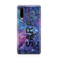 Personalised Clear Name Cutout Space Nebula Custom Huawei P30 Phone Case