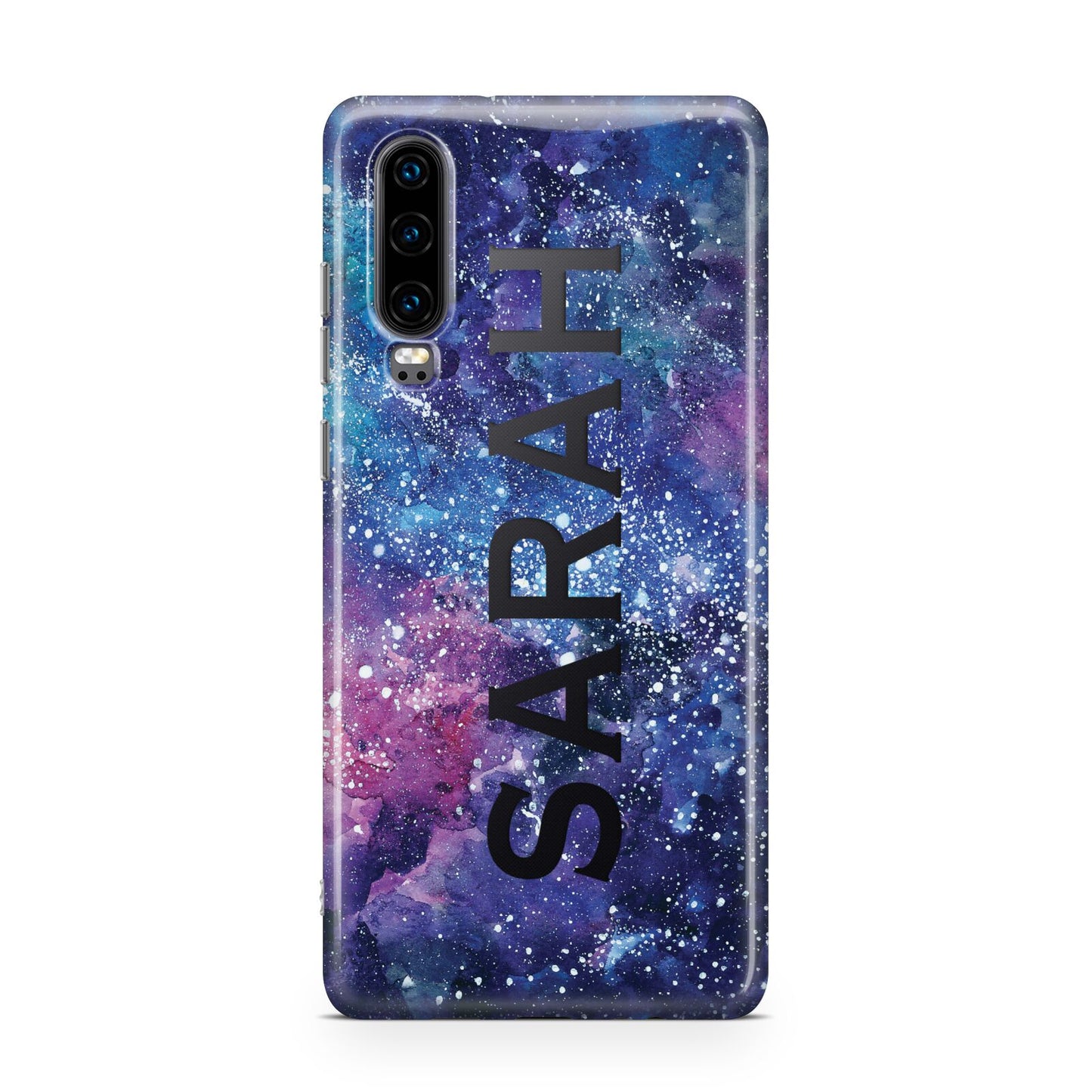 Personalised Clear Name Cutout Space Nebula Custom Huawei P30 Phone Case