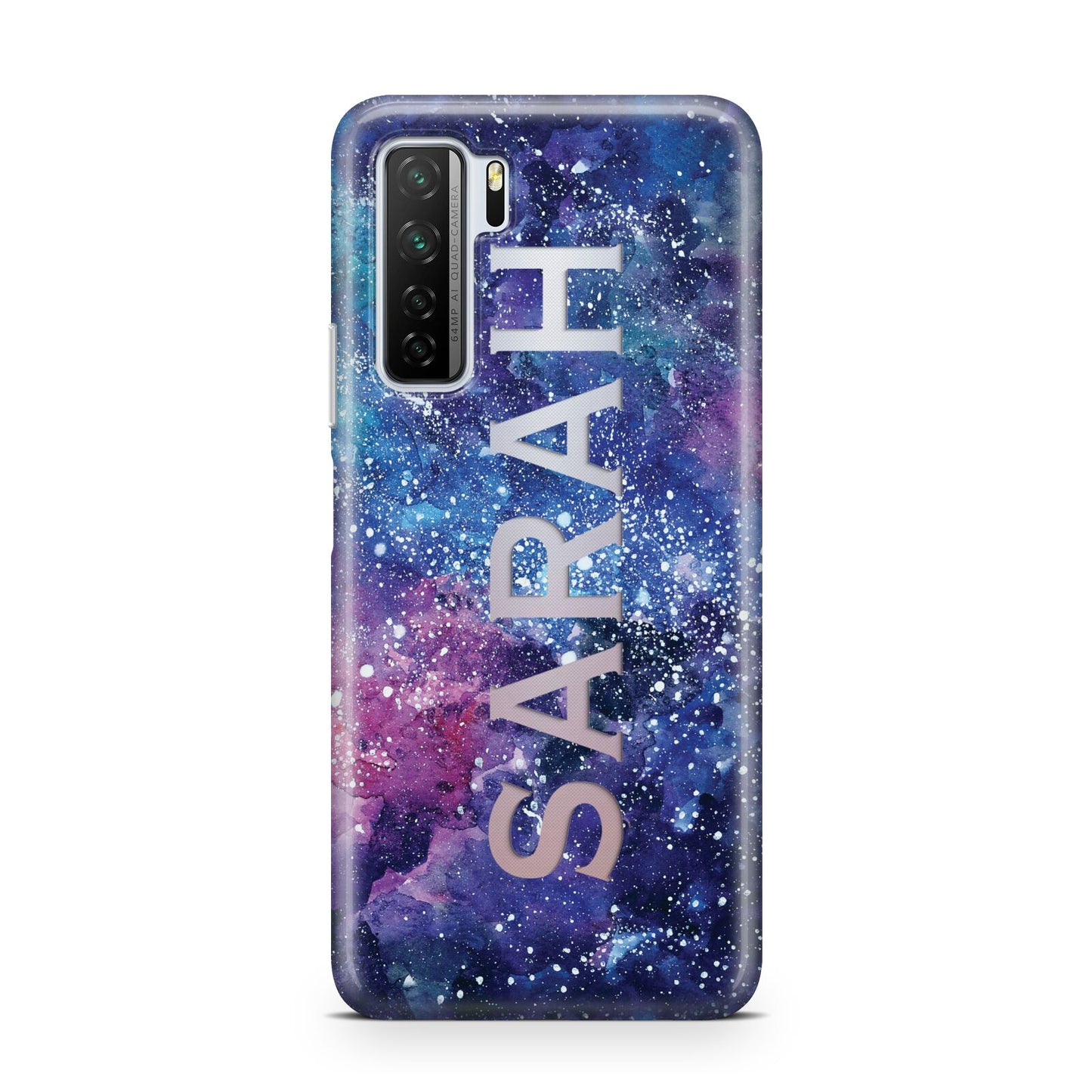 Personalised Clear Name Cutout Space Nebula Custom Huawei P40 Lite 5G Phone Case