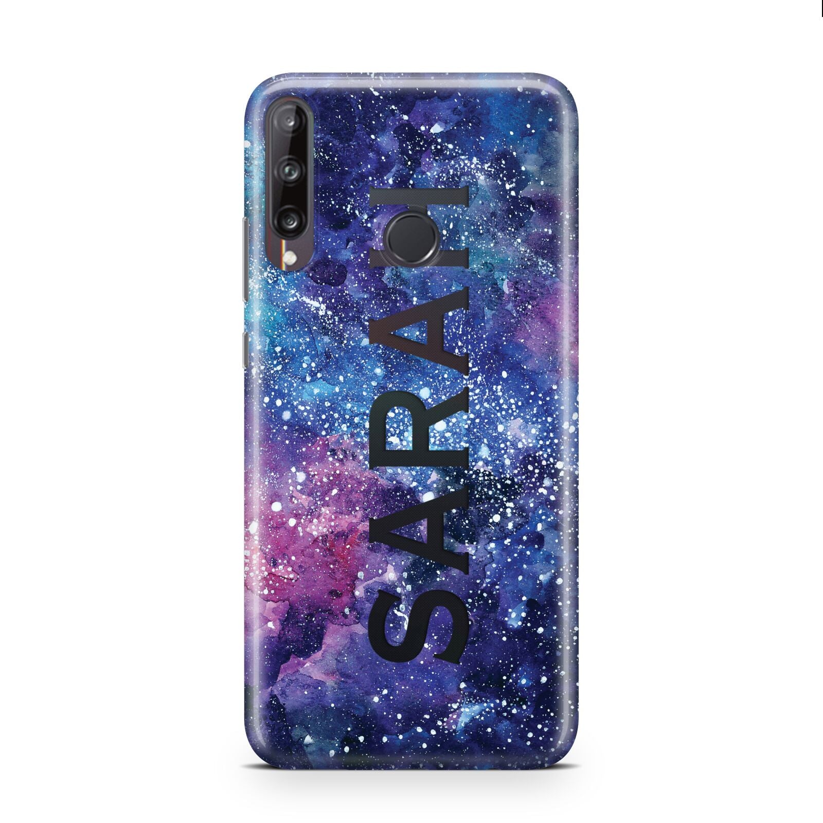 Personalised Clear Name Cutout Space Nebula Custom Huawei P40 Lite E Phone Case