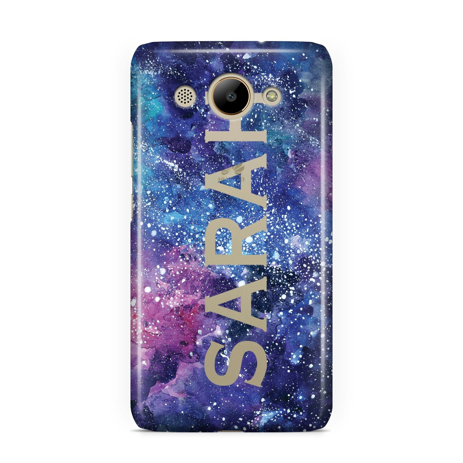 Personalised Clear Name Cutout Space Nebula Custom Huawei Y3 2017