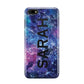 Personalised Clear Name Cutout Space Nebula Custom Huawei Y5 Prime 2018 Phone Case