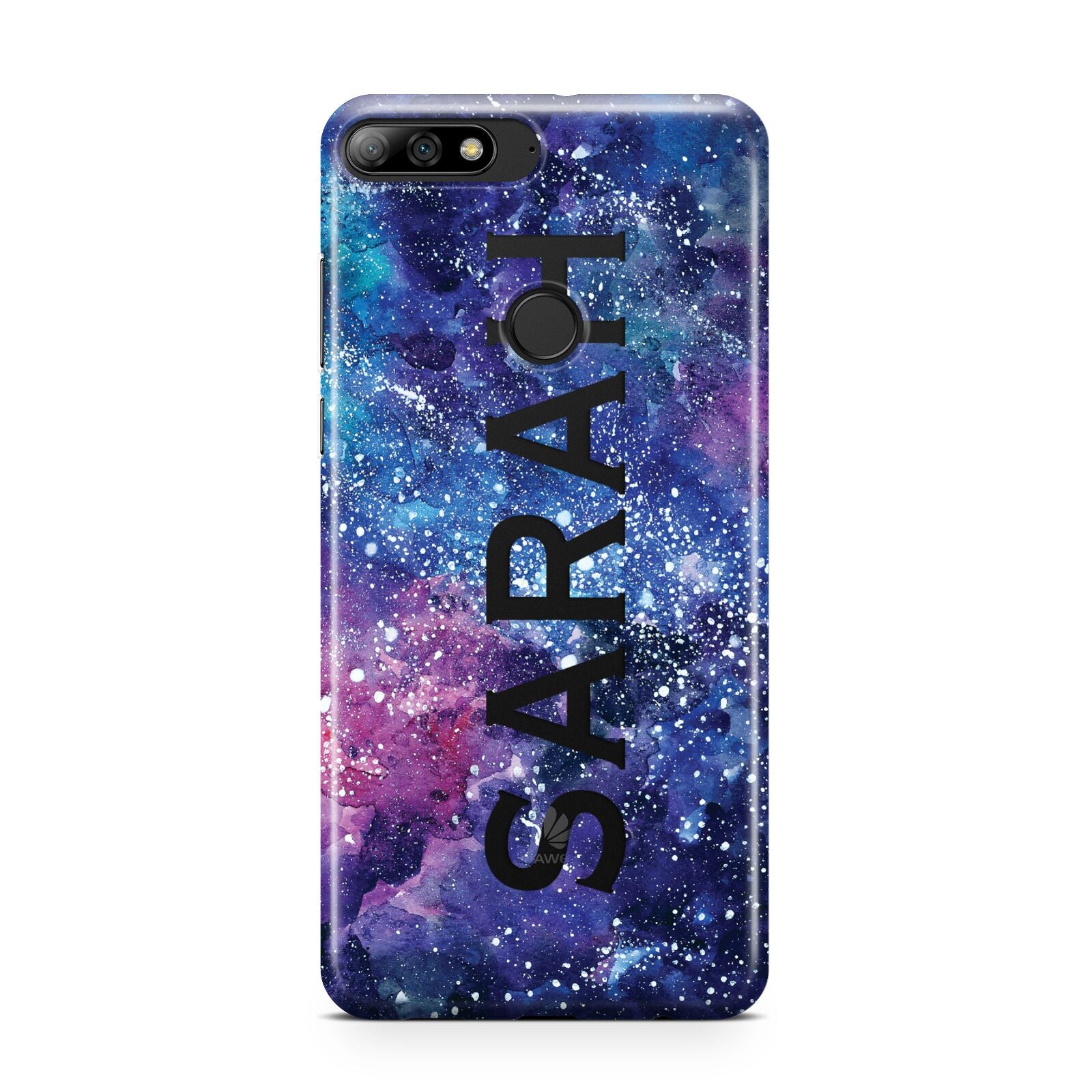 Personalised Clear Name Cutout Space Nebula Custom Huawei Y7 2018