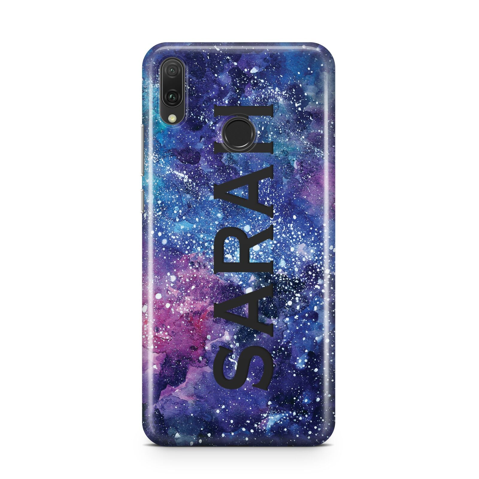Personalised Clear Name Cutout Space Nebula Custom Huawei Y9 2019