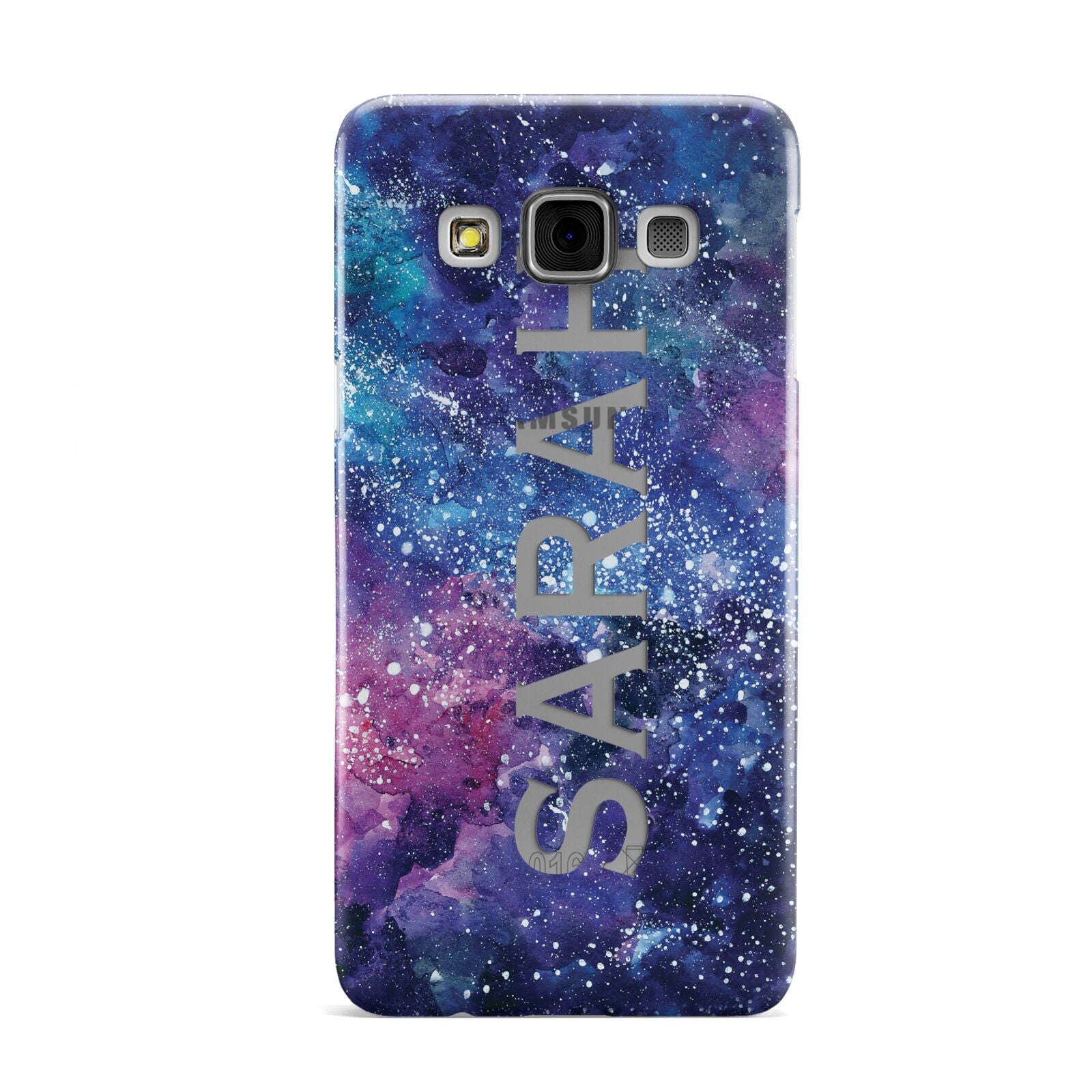 Personalised Clear Name Cutout Space Nebula Custom Samsung Galaxy A3 Case