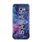 Personalised Clear Name Cutout Space Nebula Custom Samsung Galaxy A5 2017 Case on gold phone