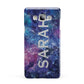 Personalised Clear Name Cutout Space Nebula Custom Samsung Galaxy A7 2015 Case