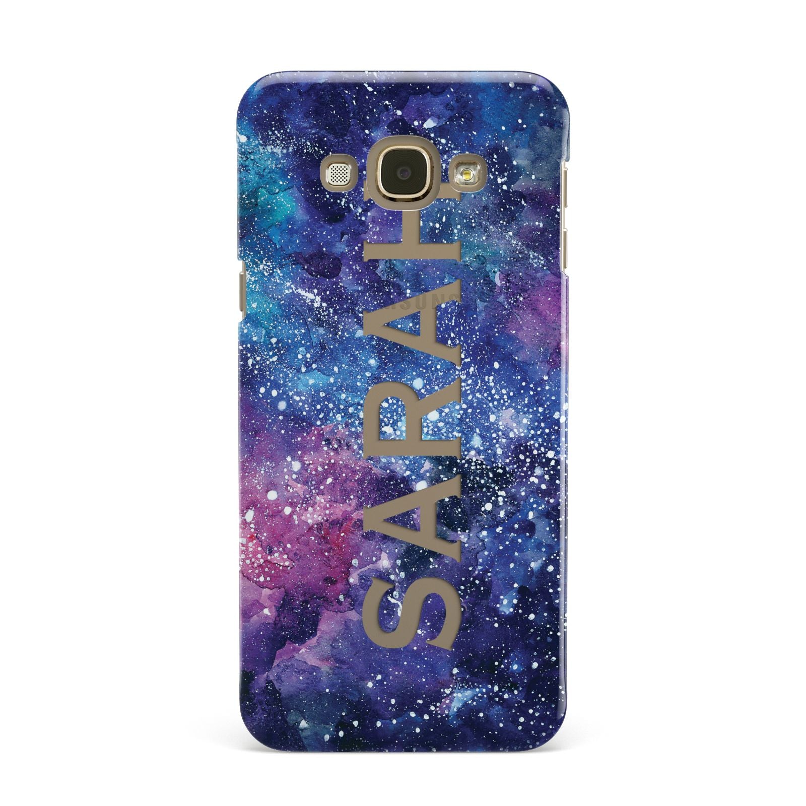 Personalised Clear Name Cutout Space Nebula Custom Samsung Galaxy A8 Case