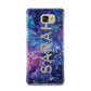 Personalised Clear Name Cutout Space Nebula Custom Samsung Galaxy A9 2016 Case on gold phone