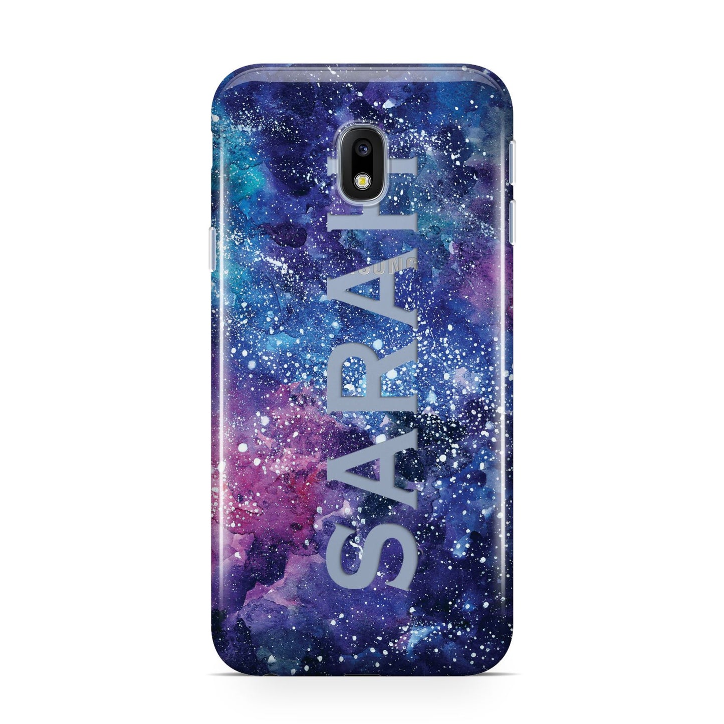 Personalised Clear Name Cutout Space Nebula Custom Samsung Galaxy J3 2017 Case
