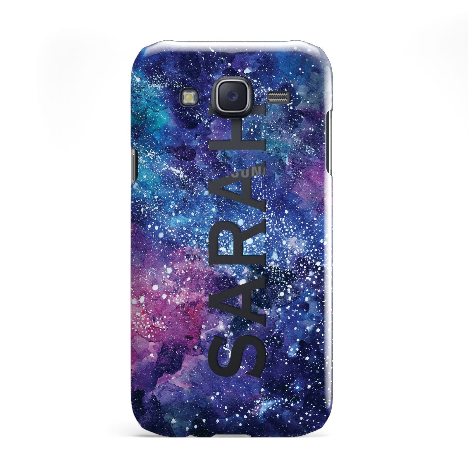 Personalised Clear Name Cutout Space Nebula Custom Samsung Galaxy J5 Case