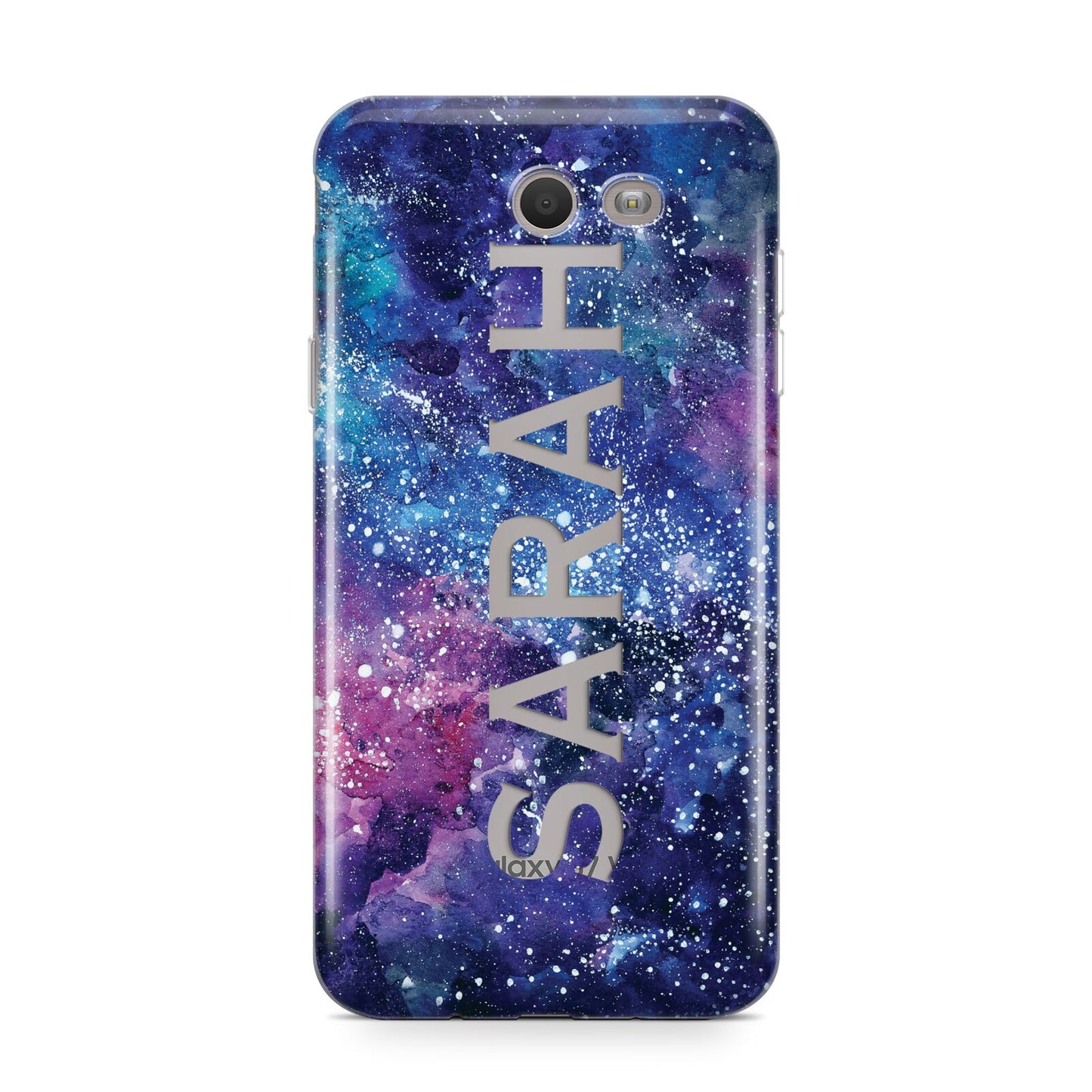Personalised Clear Name Cutout Space Nebula Custom Samsung Galaxy J7 2017 Case