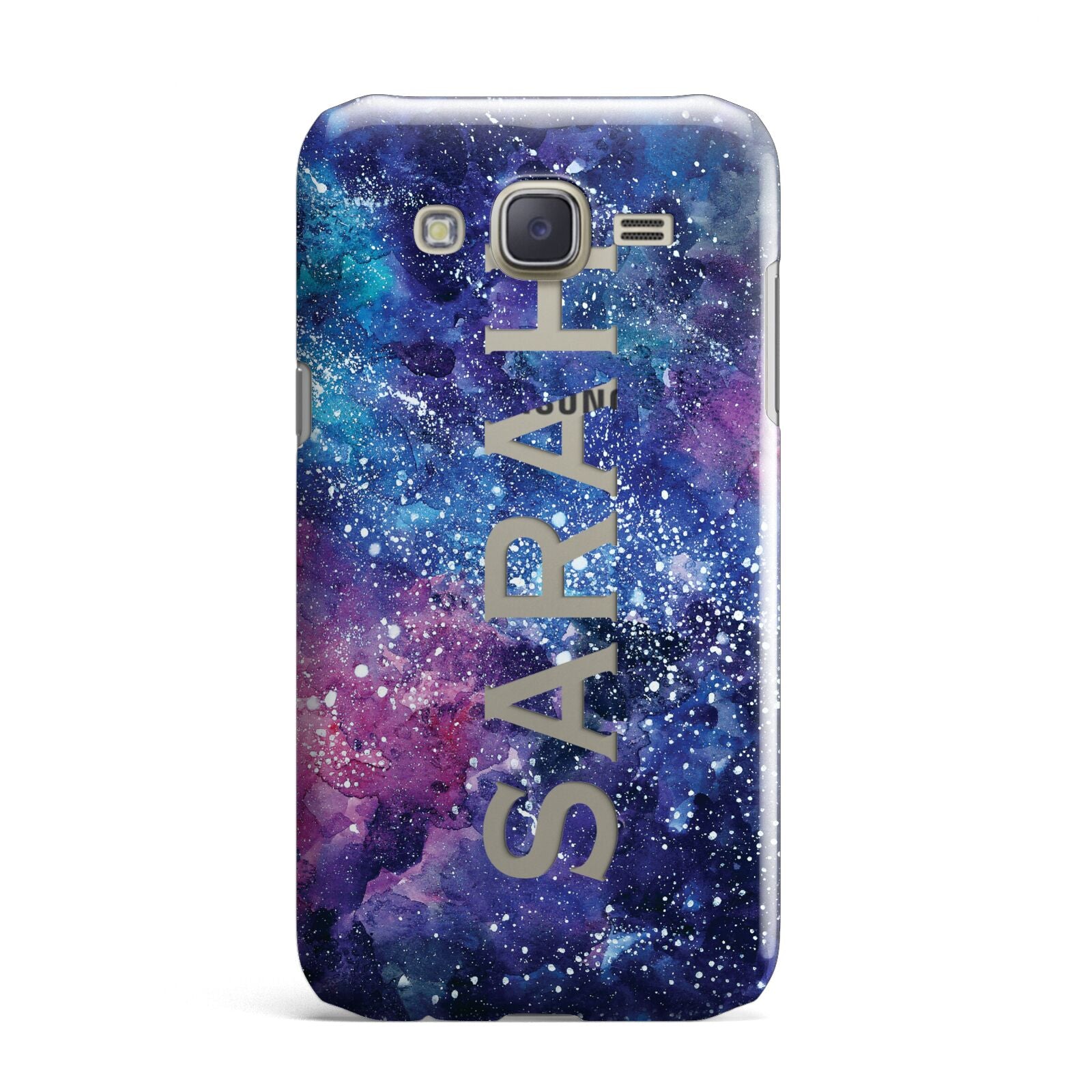 Personalised Clear Name Cutout Space Nebula Custom Samsung Galaxy J7 Case