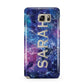 Personalised Clear Name Cutout Space Nebula Custom Samsung Galaxy Note 5 Case