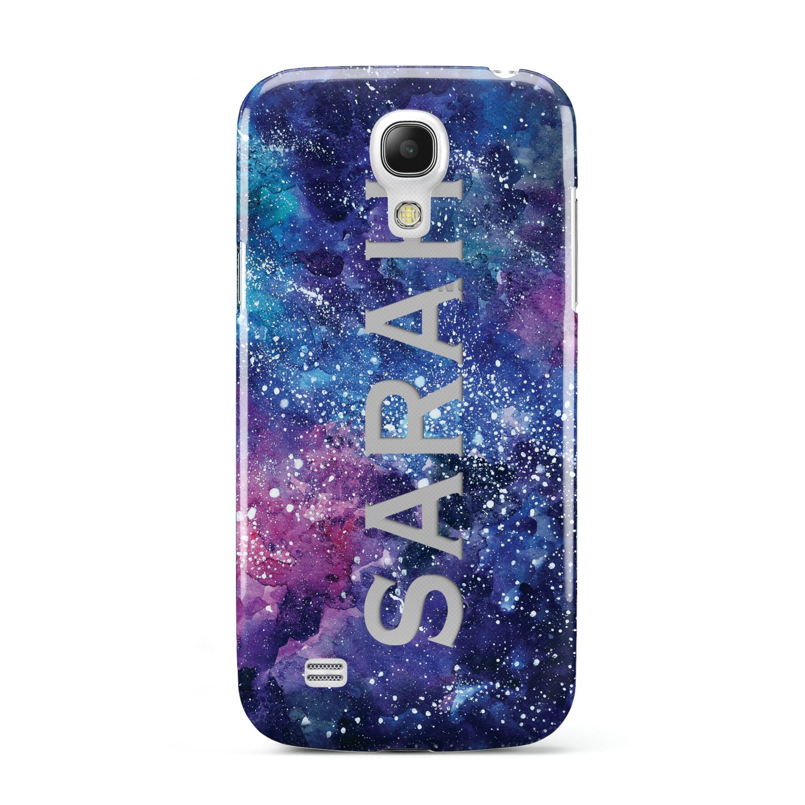 Personalised Clear Name Cutout Space Nebula Custom Samsung Galaxy S4 Mini Case