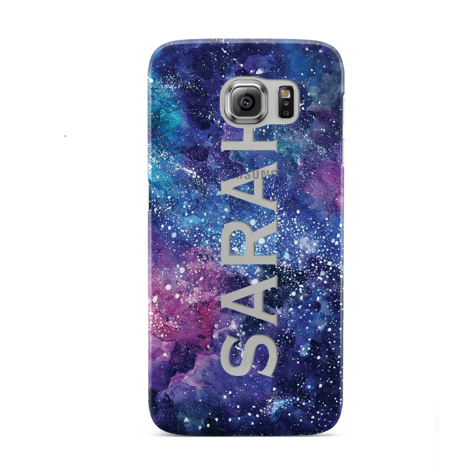 Personalised Clear Name Cutout Space Nebula Custom Samsung Galaxy S6 Case