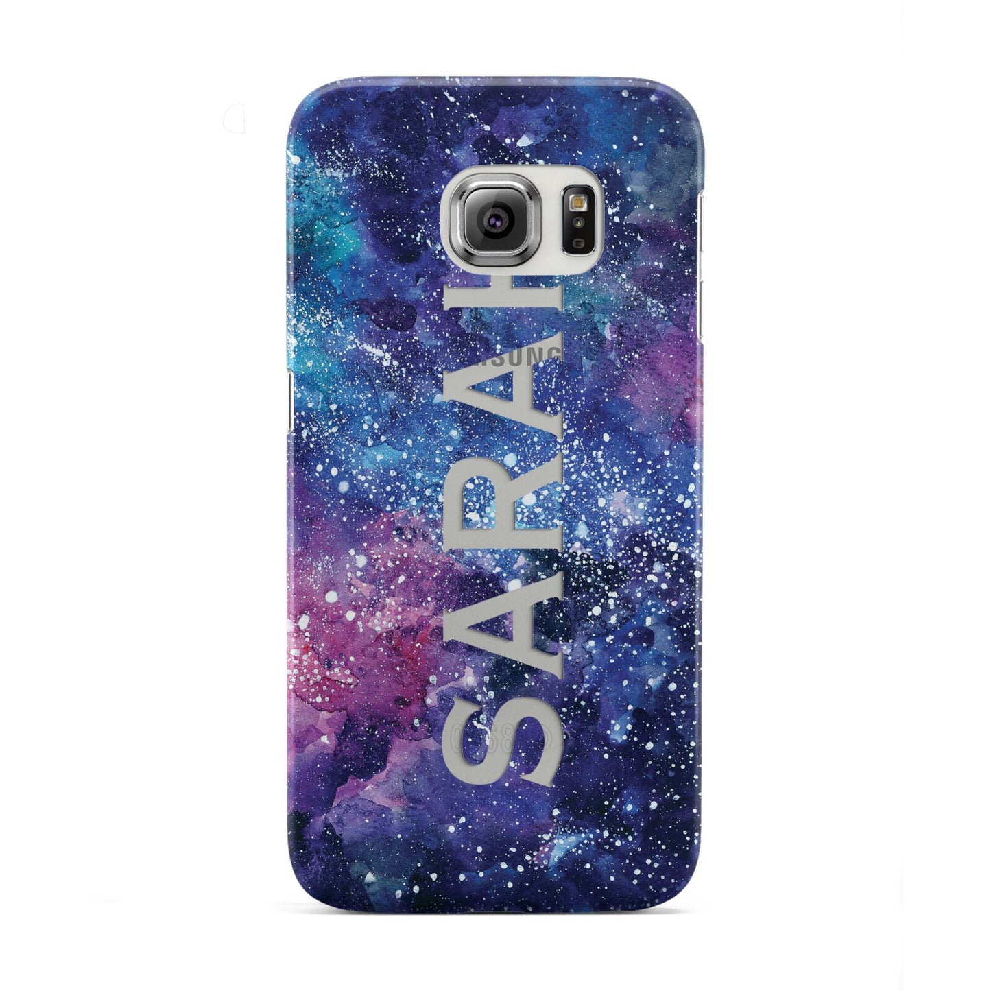 Personalised Clear Name Cutout Space Nebula Custom Samsung Galaxy S6 Edge Case