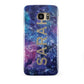Personalised Clear Name Cutout Space Nebula Custom Samsung Galaxy S7 Edge Case