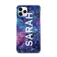 Personalised Clear Name Cutout Space Nebula Custom iPhone 11 Pro 3D Snap Case