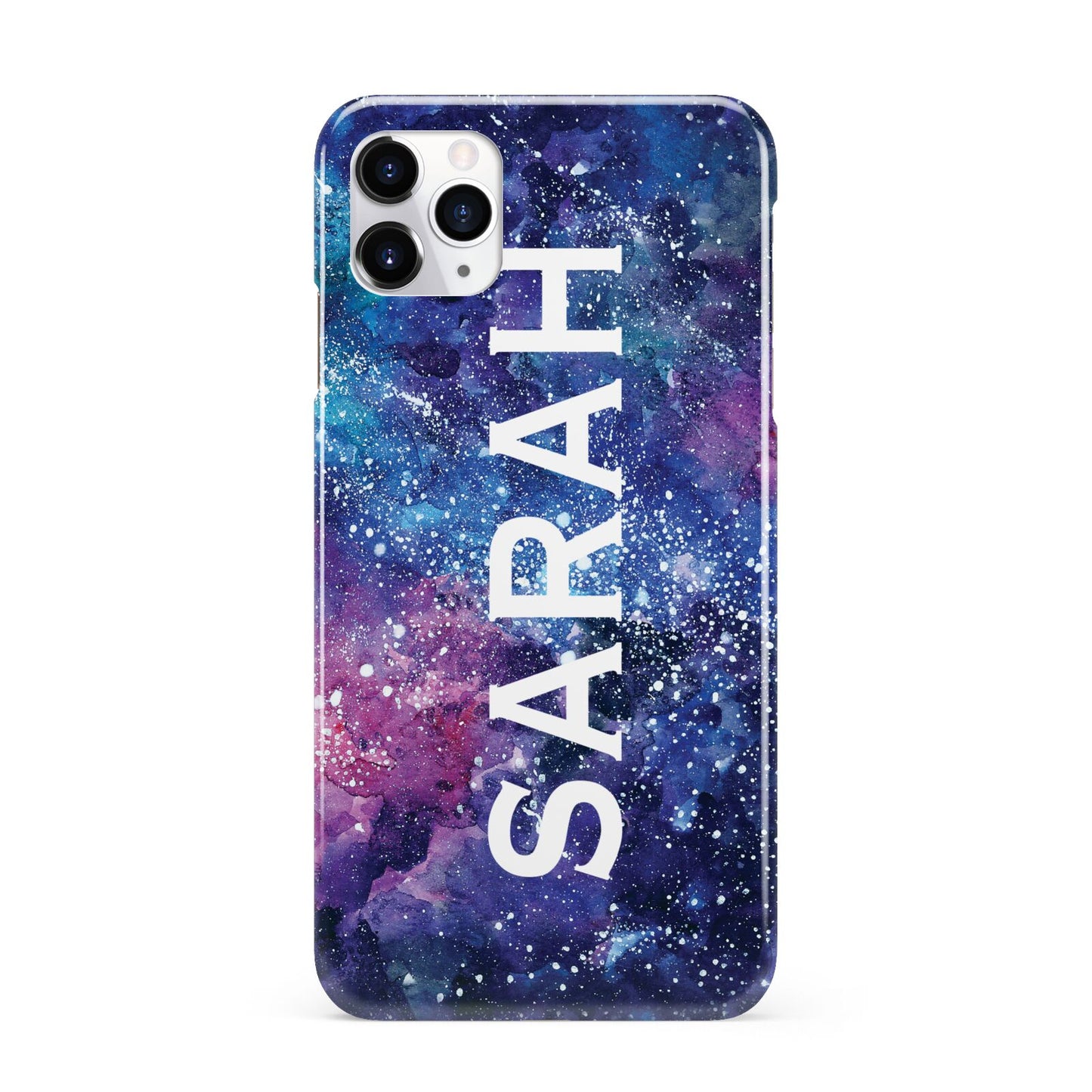 Personalised Clear Name Cutout Space Nebula Custom iPhone 11 Pro Max 3D Snap Case